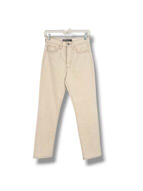 Joes Jeans The OG High Rise Straight Ankle Jeans Ecru Cream Size 24